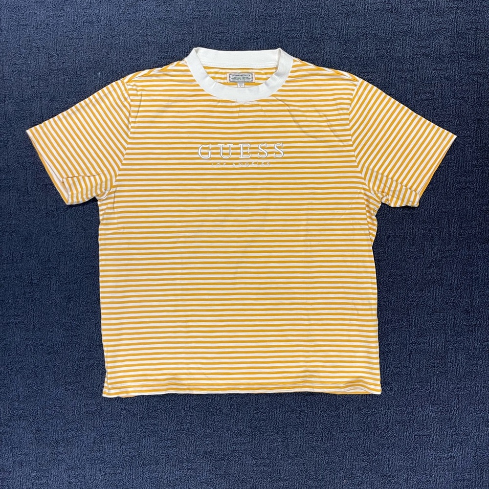 Guess Yellow Striped T-Shirt